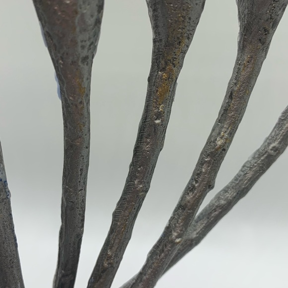 Silver tone Metal TREE OF LIFE MENORAH - Picture 11 of 11